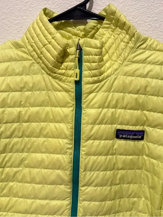 PATAGONIA Women's Down Shirt vibrant lightweight Jacket Size Large - Picture 2 of 9